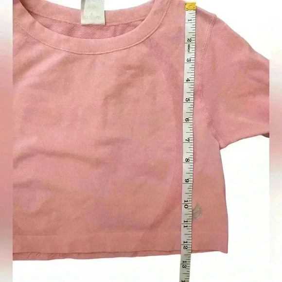 P’tula Crop Long Sleeves Pink Top Size Small - Picture 5 of 8